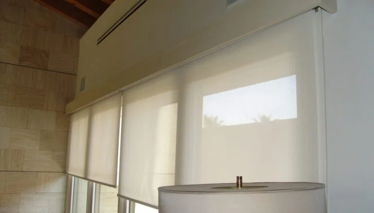 Modern roller shades in a contemporary home